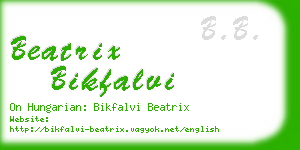 beatrix bikfalvi business card